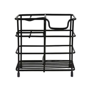 Stainless Steel Bathroom Black Toothbrush and Toothpaste Holder | NWT